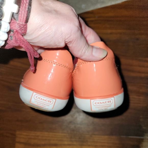 Peach,YellowCoach Signature C Shoes - Picture 10 of 12